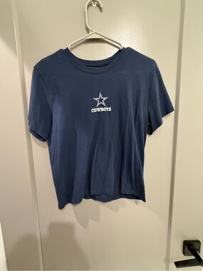 Abercrombie & Fitch Navy Blue Cowboys Crop Top